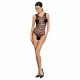 Passion BS086 - Transparenter, offener Netz-Body (schwarz) - S-L 