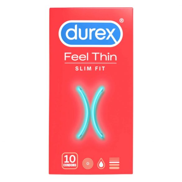 Durex Feel Thin Slim Fit - naturnahes Gefühl Kondom (10 Stück) 