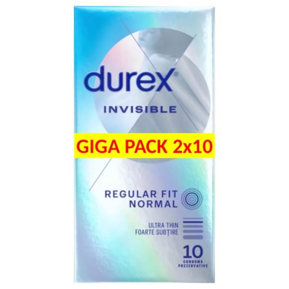 Durex Invisible Extra Sensitive – dünnes Kondom (2x10 Stk.)