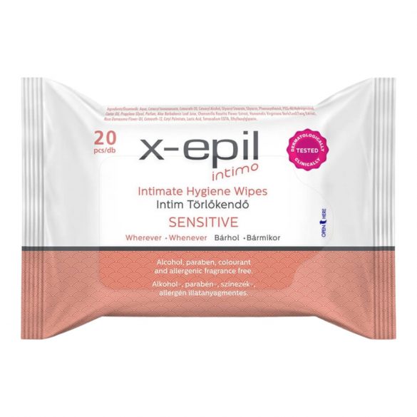 X-Epil Intimo Sensitive - Intime Reinigungstücher (20 Stück) 