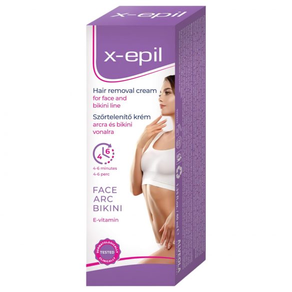 X-Epil - Haarentfernungscreme für Gesicht/Bikinizone (40ml)