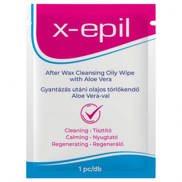 X-Epil - Wachsentfernungstuch mit Öl (1 Stück) - Aloe Vera 