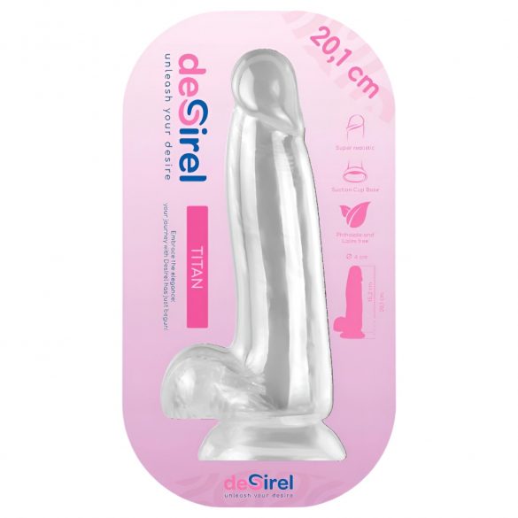 Desirel Titan - naturgetreuer Dildo mit Hoden (natur)