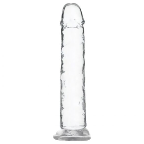 Suchtdelikat: Kristall-Dildo mit Sockel (transparent) - 18cm