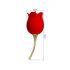 Pretty Love Rose Lover - wiederaufladbarer, zungenartiger 2in1 Klitorisvibrator (rot) 