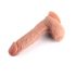 Dual Density - Saugnapf, Hoden realistischer Dildo - 20cm (natur) 