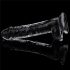 Lovetoy Flawless Clear - Suction Cup Dildo with Balls - 19cm (Transparent) 