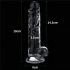 Lovetoy Flawless Clear - Suction Cup Dildo with Balls - 19cm (Transparent) 