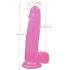 Lovetoy Jelly Studs - realistische Dildo mit Standfuß - 20cm (pink)