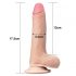 Lovetoy Rutschende-Haut - zweischichtiger Saugnapf-Dildo - 18cm (natürlich) 