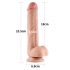 Lovetoy Gleitende-Haut - zweischichtiger Dildo mit Saugnapf - 23cm (natur) 