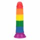 Lovetoy Prider - naturgetreuer Dildo - 19cm (Regenbogen) 