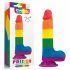 Lovetoy Prider - naturgetreuer Hoden-Dildo - 20cm (Regenbogen) 