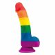 Lovetoy Prider - lebensechter Flüssigsilikondildo - 19cm (Regenbogen) 