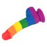 Lovetoy Prider - lebensechter Flüssigsilikondildo - 19cm (Regenbogen) 