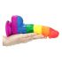 Lovetoy Prider - lebensechter Flüssigsilikondildo - 19cm (Regenbogen) 