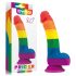 Lovetoy Prider - lebensechter Flüssigsilikondildo - 19cm (Regenbogen) 