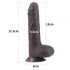 Lovetoy Gleitschicht - zweischichtiger Saugnapfdildo - 18cm (braun) 