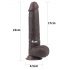 Lovetoy Sliding-Skin - Zweischicht-Dildo - 23cm (braun)