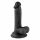 Mr. Rude - Saugnapfbefestigter, eiförmiger realistischer Dildo - 17cm (schwarz) 