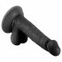 Mr. Rude - Saugnapfbefestigter, eiförmiger realistischer Dildo - 17cm (schwarz) 