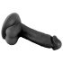 Mr. Rude - Saugnapfbefestigter, eiförmiger realistischer Dildo - 17cm (schwarz) 