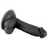 Mr. Rude - Saugnapfbefestigter, eiförmiger realistischer Dildo - 17cm (schwarz) 