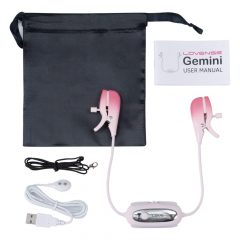   LOVENSE Gemini - intelligente vibrierende Nippelklemme (rosa)