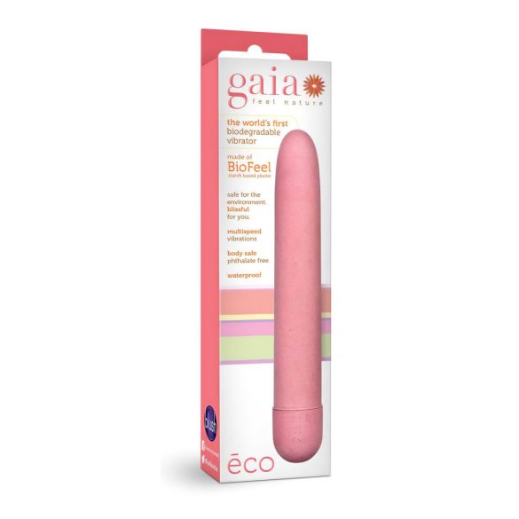 Gaia Eco L - umweltfreundlicher Stabvibrator (rosa) - groß 