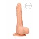 RealRock Dong 7 - realistischer, Hoden-Dildo (17cm) - Naturfarben 