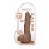 RealRock Dong 7 - realistischer Dildo mit Hoden (17cm) - dunkles Natur 