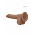 RealRock Dong 7 - realistischer Dildo mit Hoden (17cm) - dunkles Natur 