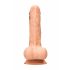 RealRock Dong 8 - lebensechter, mit Hoden, Dildo (20cm) - Naturfarben 