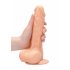 RealRock Dong 8 - lebensechter, mit Hoden, Dildo (20cm) - Naturfarben 