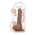 RealRock Dong 8 - realistischer, Hoden-Dildo (20cm) - dunkles Natur 