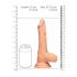 RealRock Dong 9 - realistischer Dildo mit Hoden (23cm) - Natur 