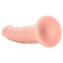 RealRock Slim - Saugnapfbasis, realistischer Dildo - 15,5cm (natur) 