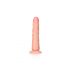 RealRock Slim - Saugnapfbasis, realistischer Dildo - 15,5cm (natur) 