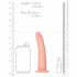 RealRock Slim - Saugnapfbasis, realistischer Dildo - 15,5cm (natur) 