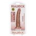 RealRock Slim - realistischer Dildo mit Saugfuß 15,5cm (dunkle Natur) 