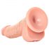 RealRock - Saugnapfbasis, realistischer Dildo mit Hoden - 15,5cm (natur) 