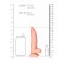 RealRock - Saugnapfbasis, realistischer Dildo mit Hoden - 15,5cm (natur) 