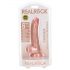 RealRock - Saugnapfbasis, realistischer Dildo mit Hoden - 15,5cm (natur) 