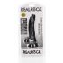 RealRock - Saugnapfbasis, Hodenrealistischer Dildo - 15,5cm (Schwarz) 