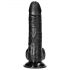 RealRock - Saugnapfbasis, Hodenrealistischer Dildo - 15,5cm (Schwarz) 