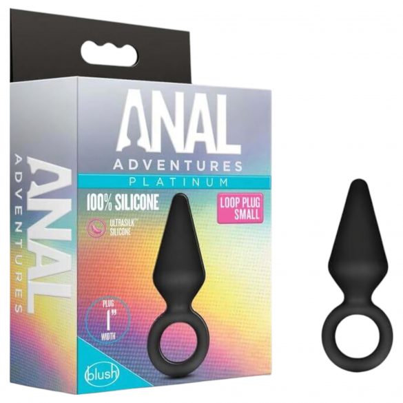 Anal Adventures Platinum S - kleiner Anal-Dildo (schwarz) 