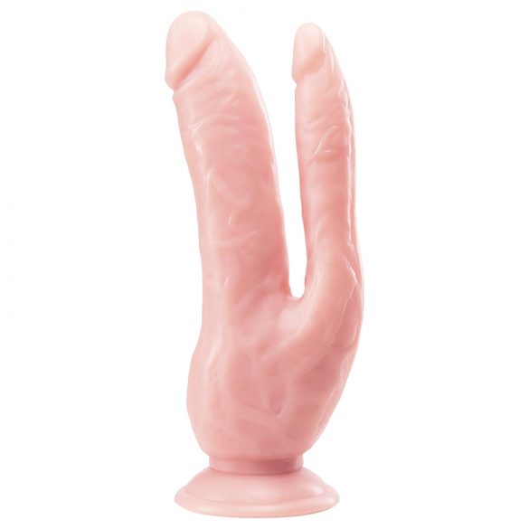 Dr. Skin 8 – Doppeldildo mit Saugnapf (natur)