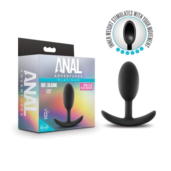 Anal Abenteuer Platin M - Analplug - Schwarz (Mittel)