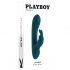 Playboy Rabbit - wiederaufladbarer, wasserdichter Vibrator mit Klitorisarm (türkis) 