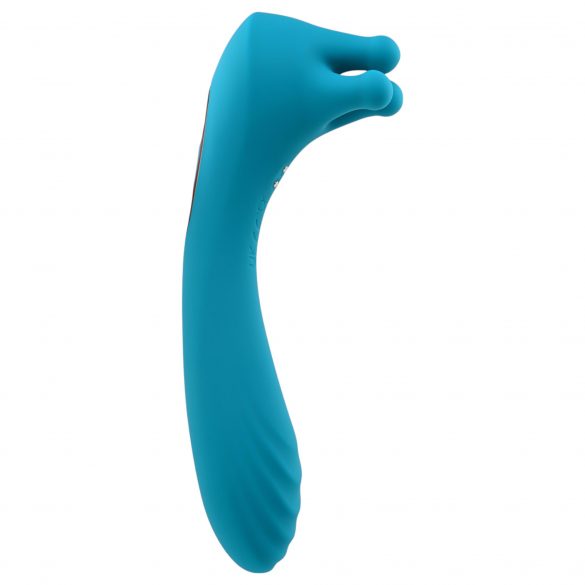 Evolved Heads or Tails - Wiederaufladbarer doppelseitiger Vibrator (blau)